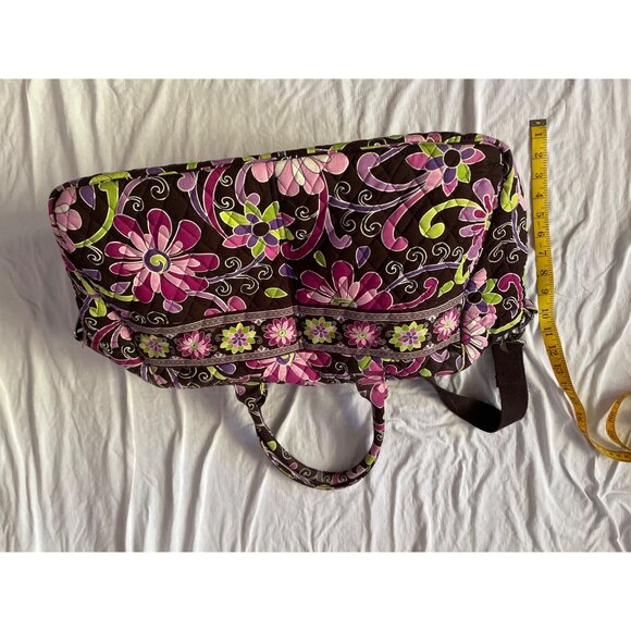 Vera Bradley Floral Quilted Duffle Bag & Tote Set Travel Pink Brown Large - Picture 3 of 13